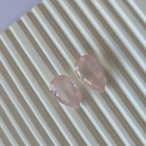 Natuurlijke Rozenkwarts Peervorm | 21,60x13 MM = 13 Karaat | 21x14 MM = 12,90 Karaat | AA Kwaliteit maken voor sieraden