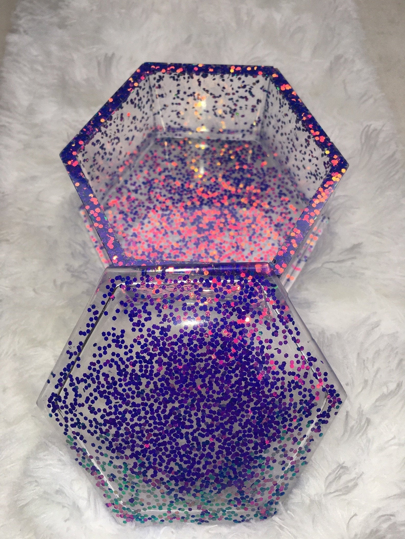 Heart shaped/ hexagon jewelry box perfect for jewelrycandy or Etsy