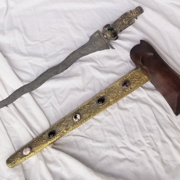 Antikes Keris Kris Meteoritische Erzklinge Kris Schwert Zeremoniell Schwert Dolch Asien Bali