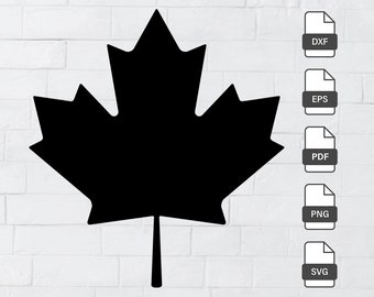 Canadian Maple Leaf | Canada Day | Cutting File | Laser Cutter | Cricut Machine | File for Vinyl Decals | DXF SVG EPS | Download