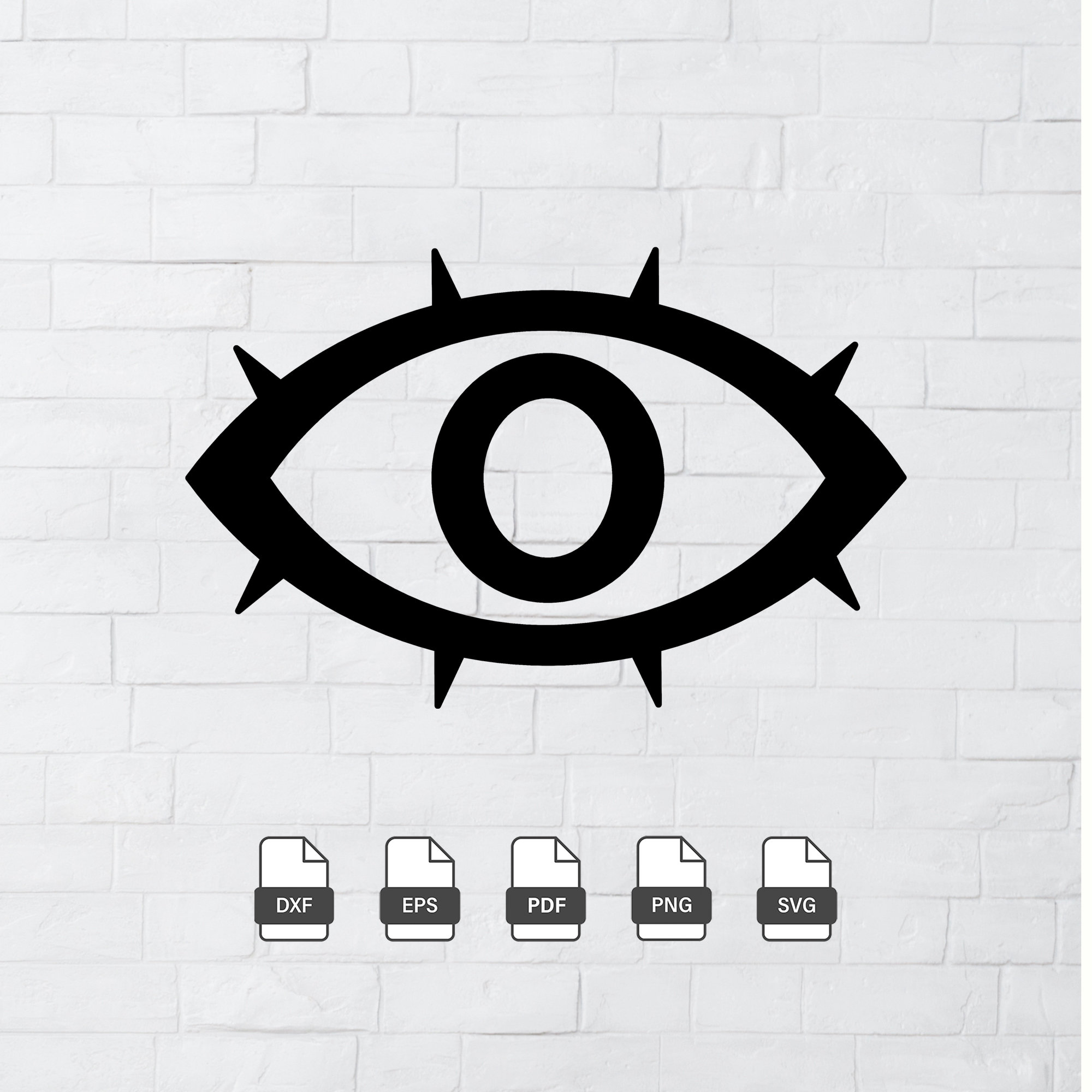 Evil Eye Silhouette Eyelashes Cutting File Laser Cutter - Etsy