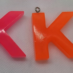 Neon/glow in the dark effect letter keychain Back to school accessories/school bag pendant image 7