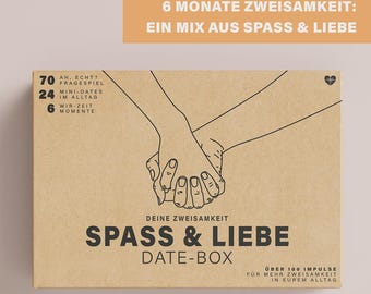 Erlebnisse für Paare | Die Zweisamkeit-Box "Spaß & Liebe - Date Box" | Geburtstag | Jahrestag | Hochzeitstag