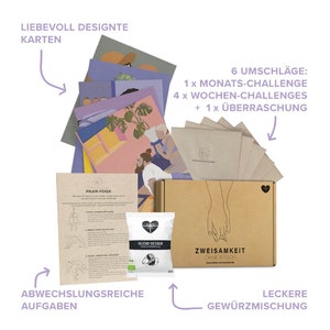 Zweisamkeits-Box Erlebnisbox Paargeschenk Geburtstagsgeschenk Geschenk für Frauen Geschenk für Männer Nachhaltig Bild 2