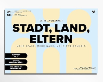 Stadt-Land-Eltern | Kleines Paarspiel für Eltern | Kreatives Paarspiel | Spiel für Date Nights & Unterwegs