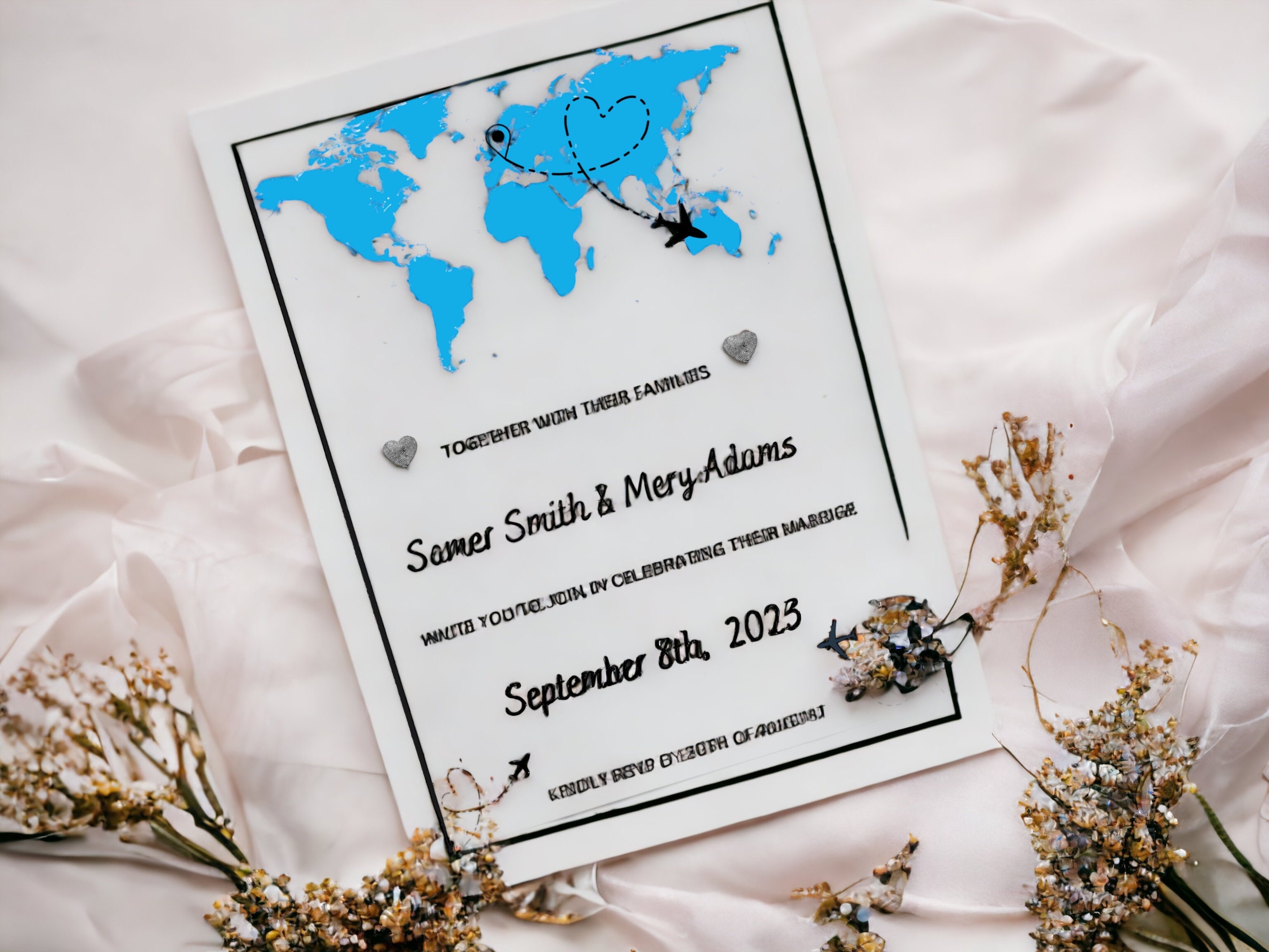 Destination Wedding Card Etsy