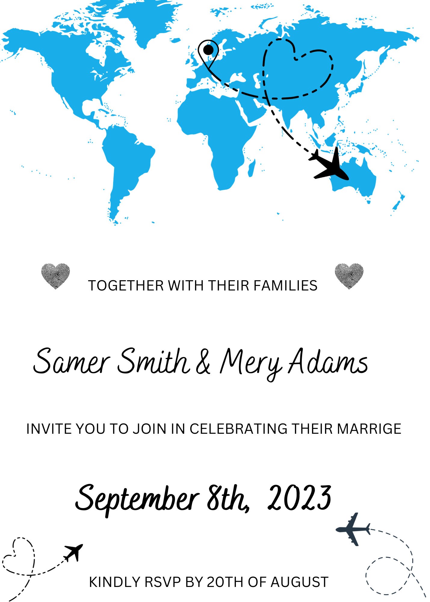 Destination Wedding Card Etsy