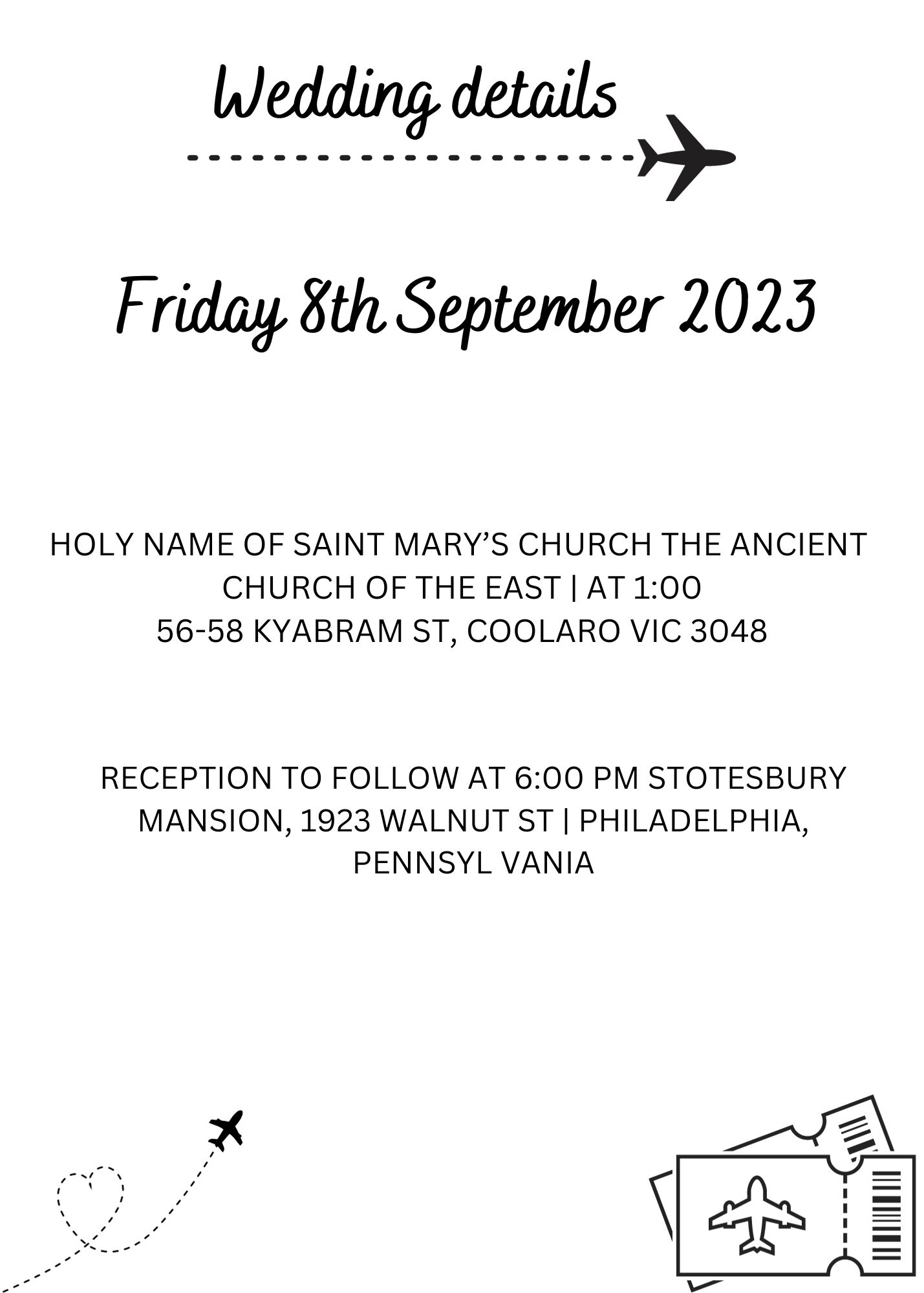 Destination Wedding Card Etsy