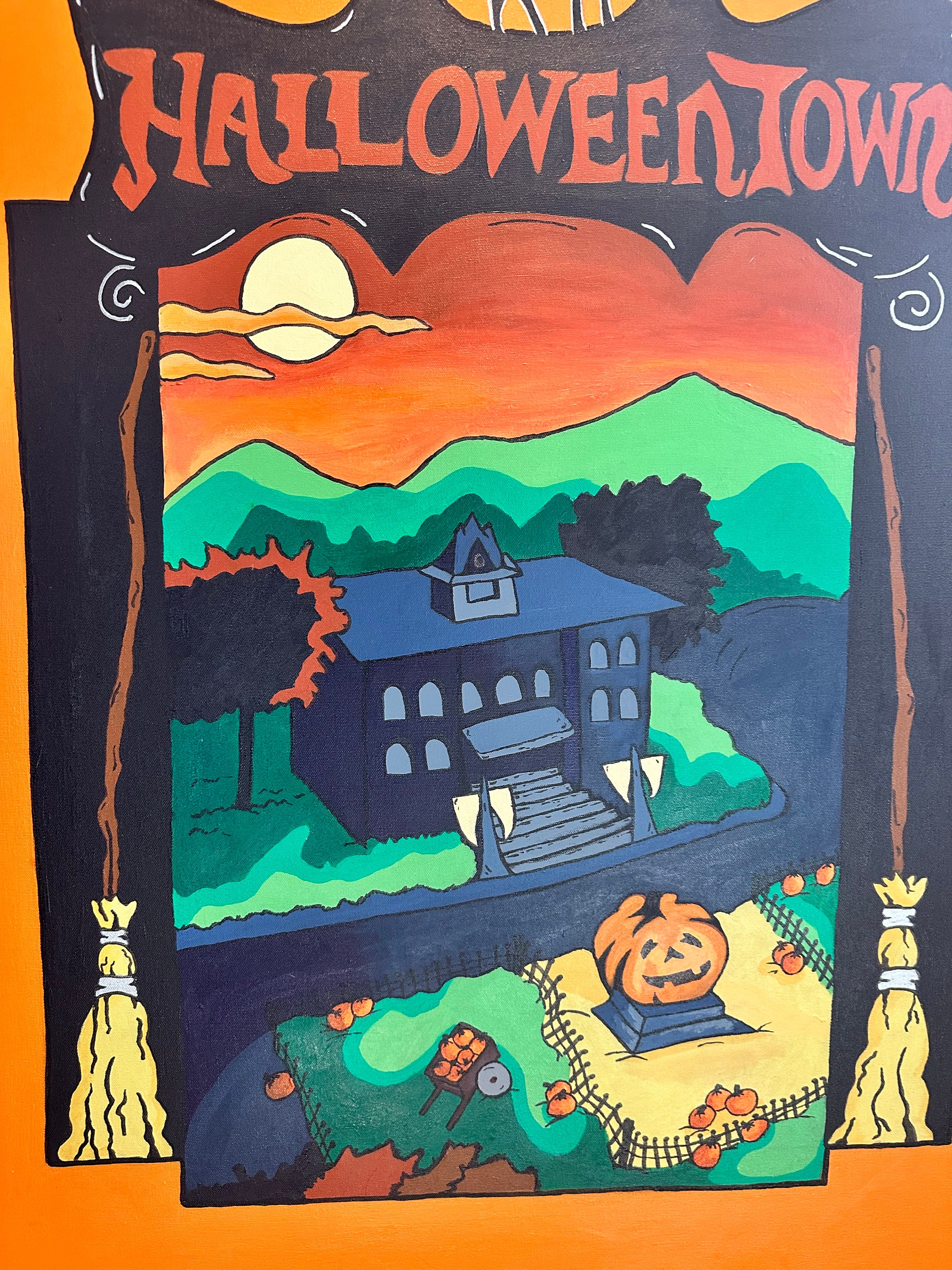 Halloweentown Book Painting Etsy