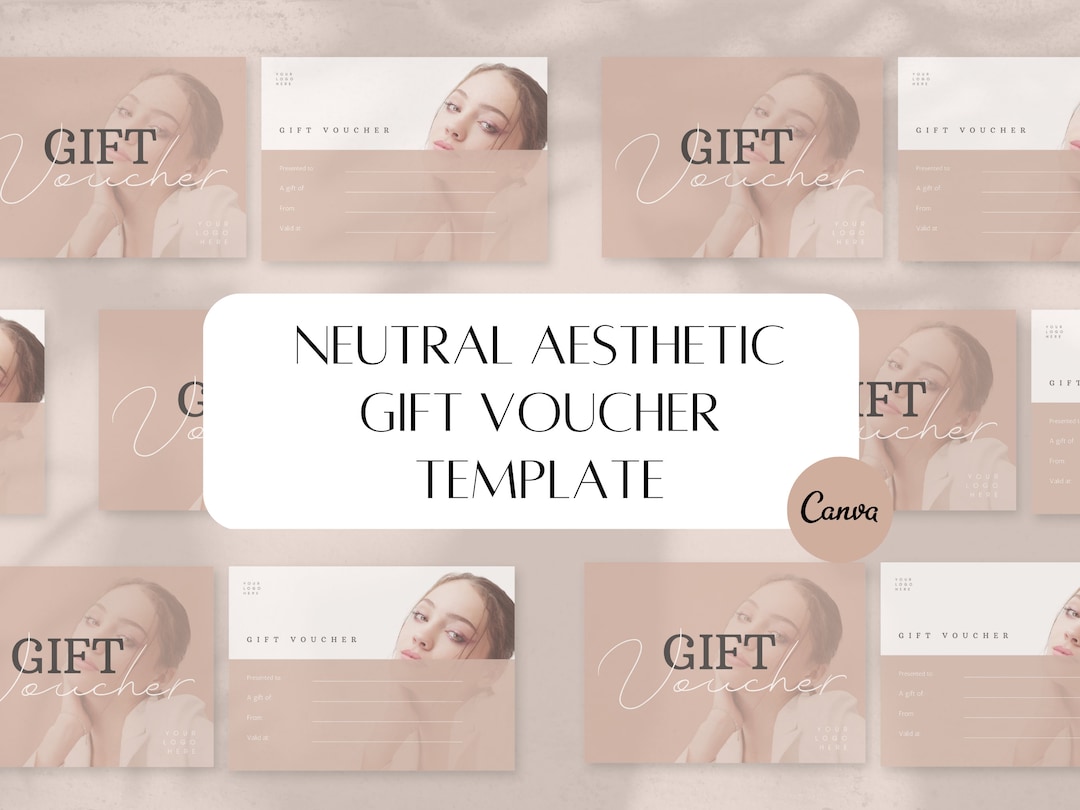 Luxe Gift Voucher, Aesthetic Gift Card, Salon Gift Voucher Template