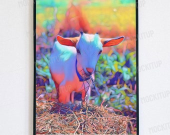 Goat Art, Goat Artwork, Canvas Wall Art, Canvas Print, Canvas Picture Custom, Wall Decor, Wall Art Prints, Wall Art Living Room, Farm Photos