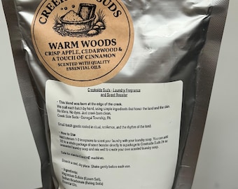 Small Batch Laundry Scent Crystals – Warm Woods, Natural Fragrance Booster