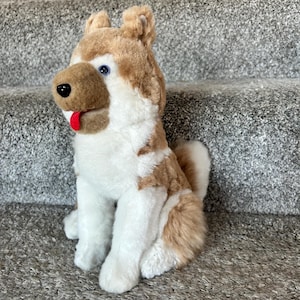 Large Wolf Plush, Husky Stuffy Dogs, Alpaca Stuffed Animal, Unique Dog Lover Gifts, Puppy Stuff Toy, Christmas Gift for Girlfriend, for her