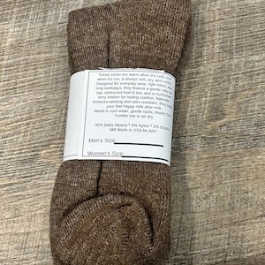 Outdoorsman Alpaca Socks, Wool Boot Socks, Alpaca Socks for Hunting, Camping Socks, Thick Alpaca Socks, Long Warm Socks, Heavyweight Socks image 4