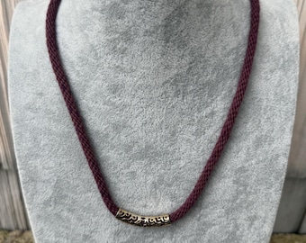 Handmade Alpaca Yarn Necklace, Kumihimo Braided, Magnetic Clasp, Artisan Jewelry