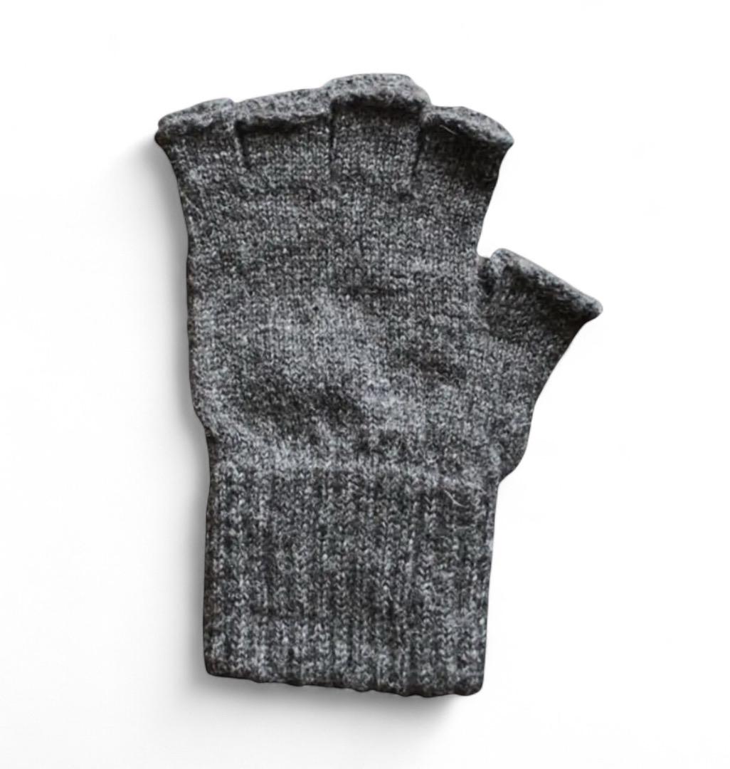 Alpaca Fleece Fingerless Gloves, USA Knit Wool, Texting Gloves - Etsy