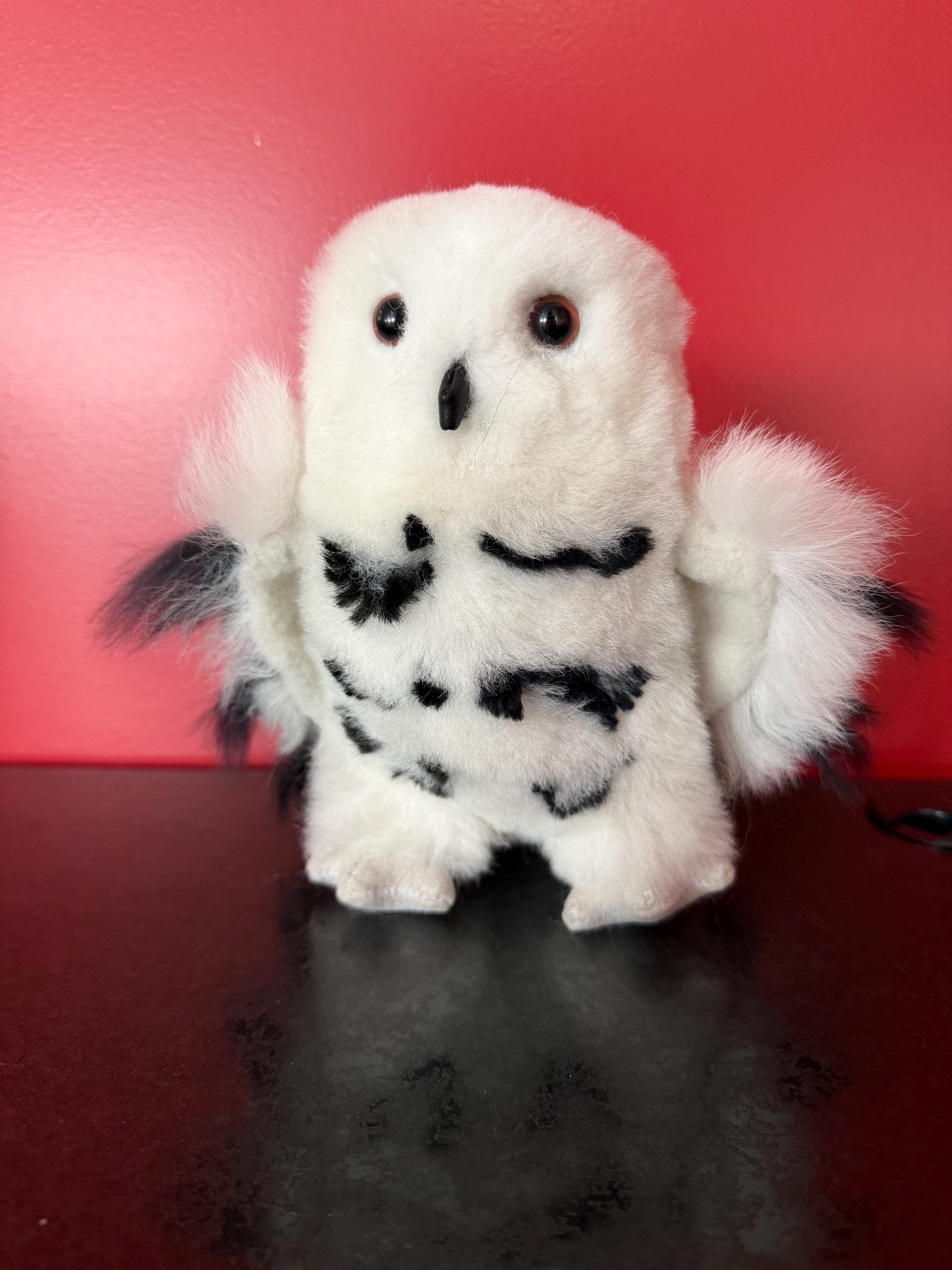 Baby Owl Plush, Alpaca Fur Snowy Owl, Winter Friends, Gifts for Bird Lovers, Handmade Stuffed Animal