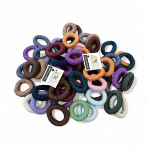 Alpaca Wool Hair Scrunchie, Knitted Ponytail Holder, Made in USA