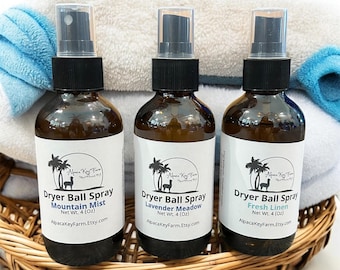 Espray para secadora con aceites esenciales, aroma natural para la ropa (118 ml)