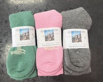 Alpaca Boot Socks, Heavyweight Thermal Hiking Socks, Thick Heavy socks, Size Small, choose your color