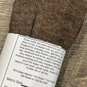 Outdoorsman Alpaca Socks, Wool Boot Socks, Alpaca Socks for Hunting, Camping Socks, Thick Alpaca Socks, Long Warm Socks, Heavyweight Socks image 3