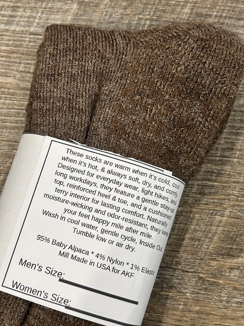 Outdoorsman Alpaca Socks, Wool Boot Socks, Alpaca Socks for Hunting, Camping Socks, Thick Alpaca Socks, Long Warm Socks, Heavyweight Socks image 3