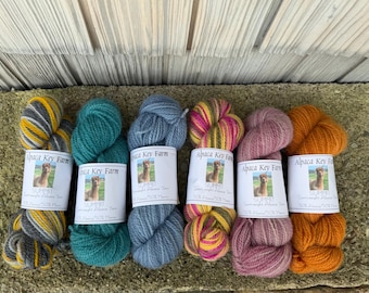 Summit Sport-Weight Alpaca Merino Yarn, Hand-Dyed Natural Fiber Skeins