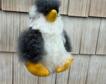 Plush Penguin Keychain, 100% Real Alpaca Fleece, Handmade in Peru, Alpaca Charm, Llama Gifts, Alpaca Trinket, Gift under 10
