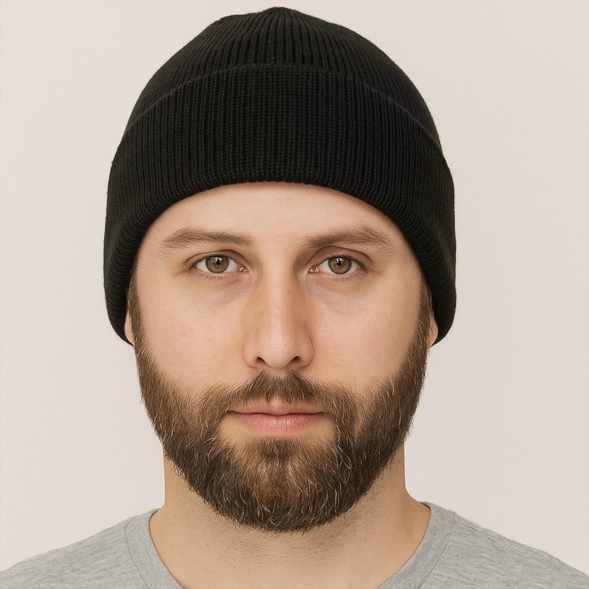 Alpaca Knit Beanie, Black Fleece Lined Wool Hat - Etsy