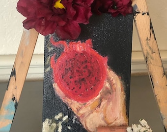 Oil Pastel Painting, Realistic painting, Small Painting, Romantic Art, Original Painting, Wall art,