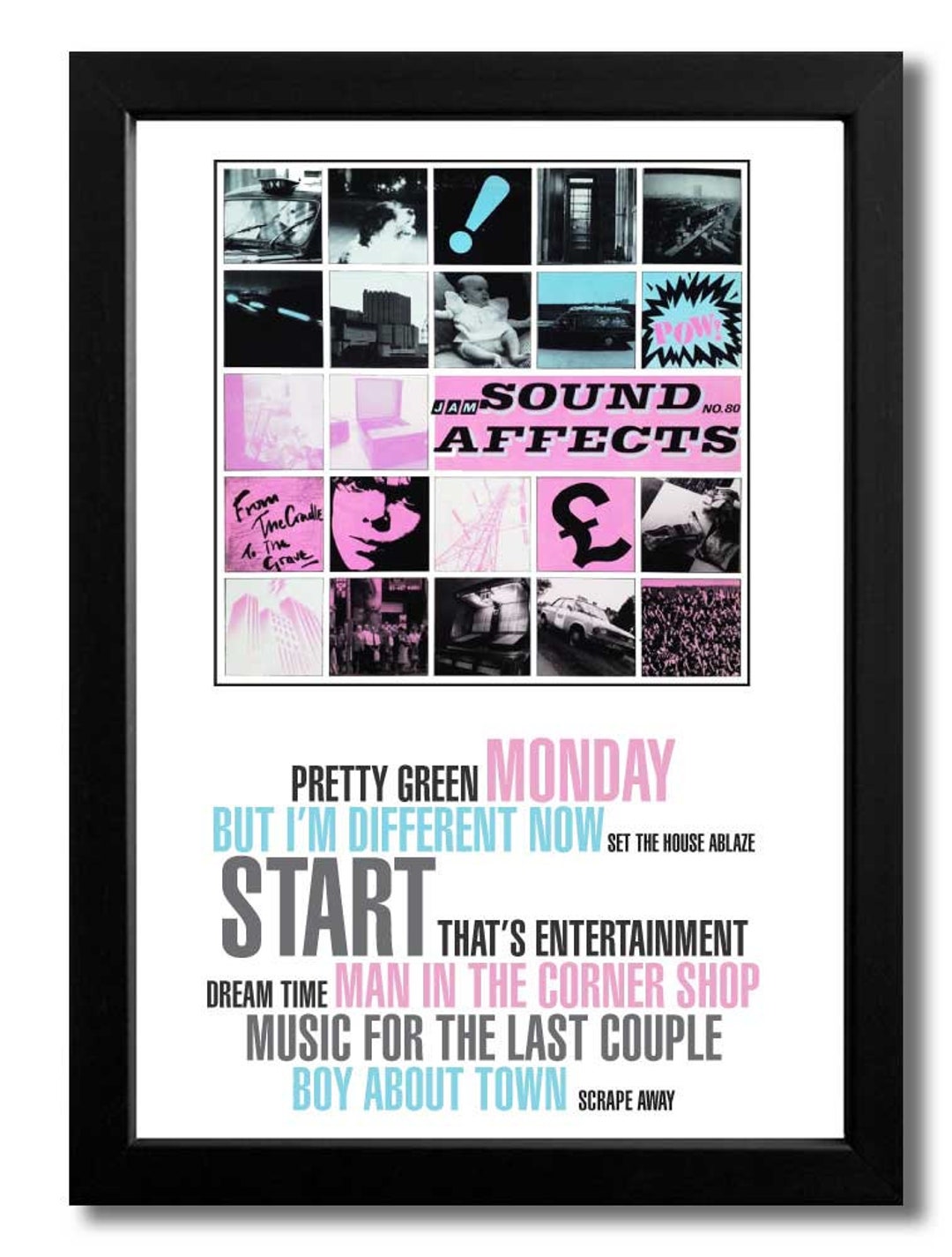 THE JAM Sound Affects Art Mini Poster Print A4 Unframed Vinyl Album With Song Titles Etsy UK