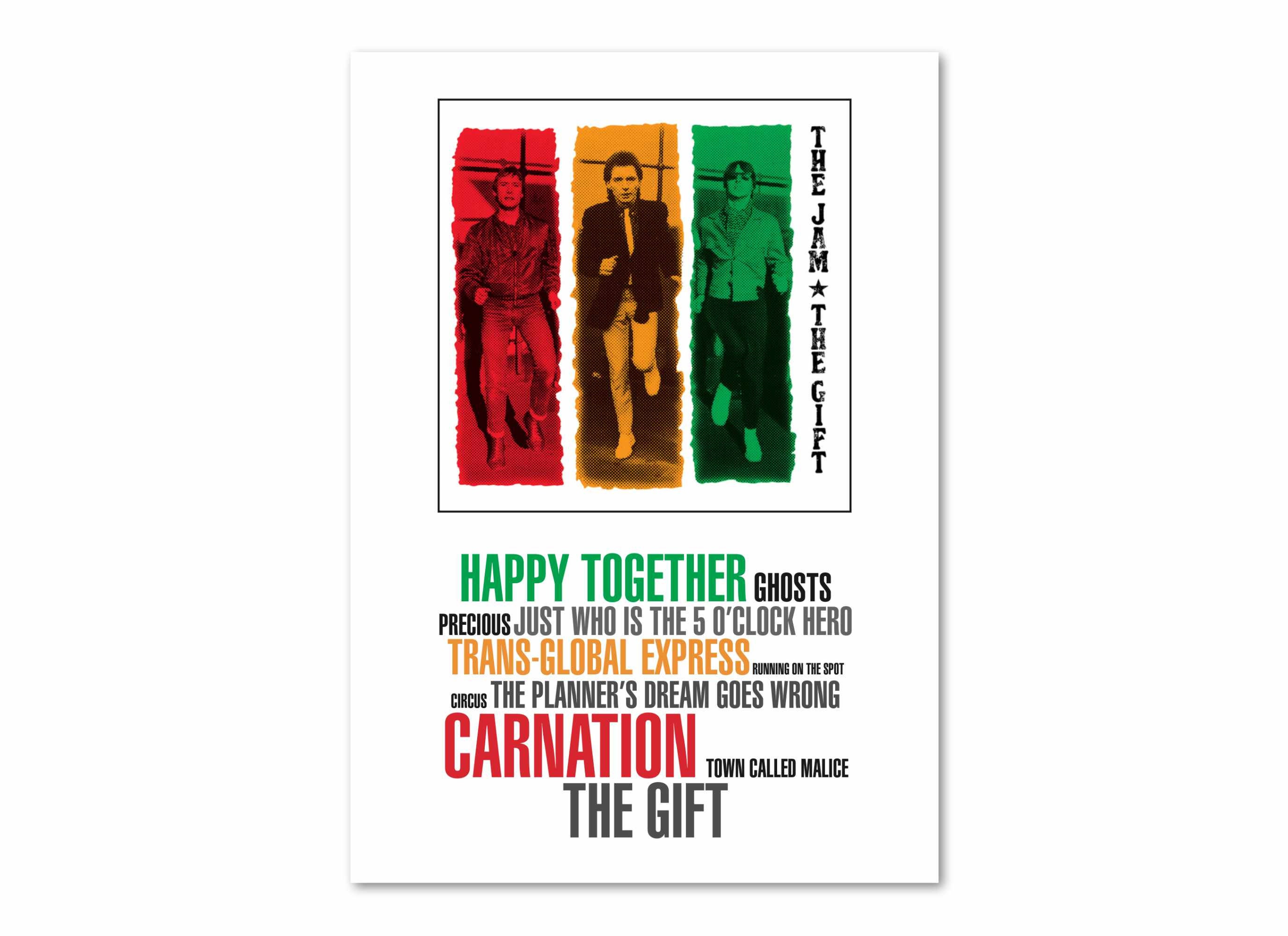 THE JAM - The Gift Art Mini Poster Print A4 unframed vinyl album with song titles