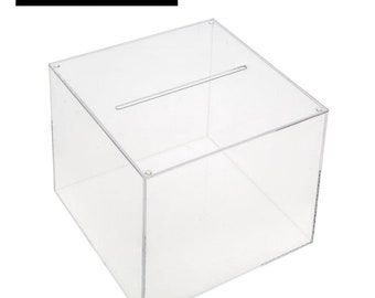Losbox / Spendenbox aus Acryl mit abnehmbaren Deckel