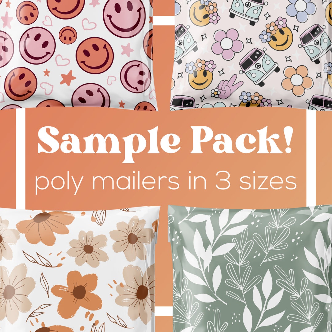 Sample Pack Poly Mailers in 3 Sizes Resellers & Small Business Owners