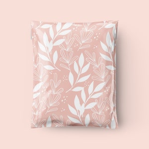 Blossom Beauty - Sacos de envio de correio de polietileno 6x9, revendedores e proprietários de pequenas empresas. envio, materiais de embalagem, envelopes de polietileno, Floral rosa