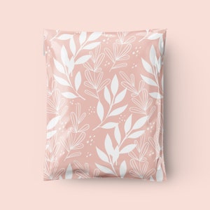 Blossom Beauty 6x9 Poly Mailer Shipping Bags, resellers & small business owners. shipping, packaging materials, polymailers, Pink Floral image 1