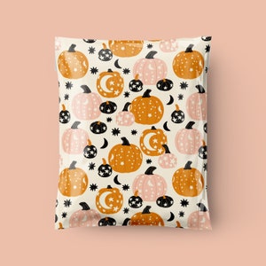Pumpkin Patch - 10x13 Poly Mailer Shipping Bags, 3.15mil Thick Shipping Envelopes, Happy Mail, Boho Packaging, Boutique Poly Mailer Bags