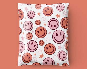 Sassy Smiles - Bolsas de envío Poly Mailer 6x9 de 3,15 mil, revendedores y propietarios de pequeñas empresas, materiales de embalaje, Polymailers, diseño bohemio