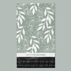 Sage Beauty 10x13 Poly Mailer 3.15mil thick Shipping Bags, resellers & small business. shipping, packaging, polymailers, Boho Design image 3