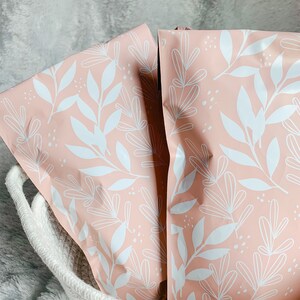 Blossom Beauty 6x9 Poly Mailer Shipping Bags, resellers & small business owners. shipping, packaging materials, polymailers, Pink Floral image 4