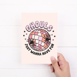Halloween Disco Thank You Note Cards for Resellers and Small Business Owners Trendy Modern Design, Thank You Blank Back Customizable