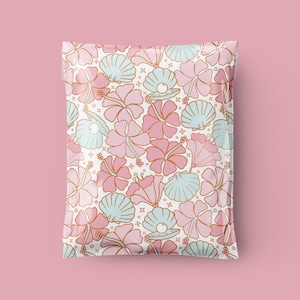 Spring Shells - Sacolas de envio de polietileno 10x13, envelopes de envio com espessura de 3,15 mil, Happy Mail, embalagens Boho, sacolas de envio de polietileno boutique