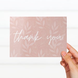 Blossom Beauty Thank You Note Cards for Resellers and Small Business Owners Trendy Modern Design, Thank You Blank Back Customizable Birthday