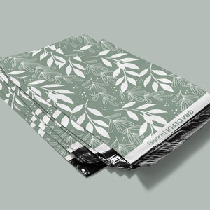 Sage Beauty 10x13 Poly Mailer 3.15mil thick Shipping Bags, resellers & small business. shipping, packaging, polymailers, Boho Design image 2