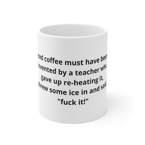 Iced coffee Ceramic Mug 11oz Etsy