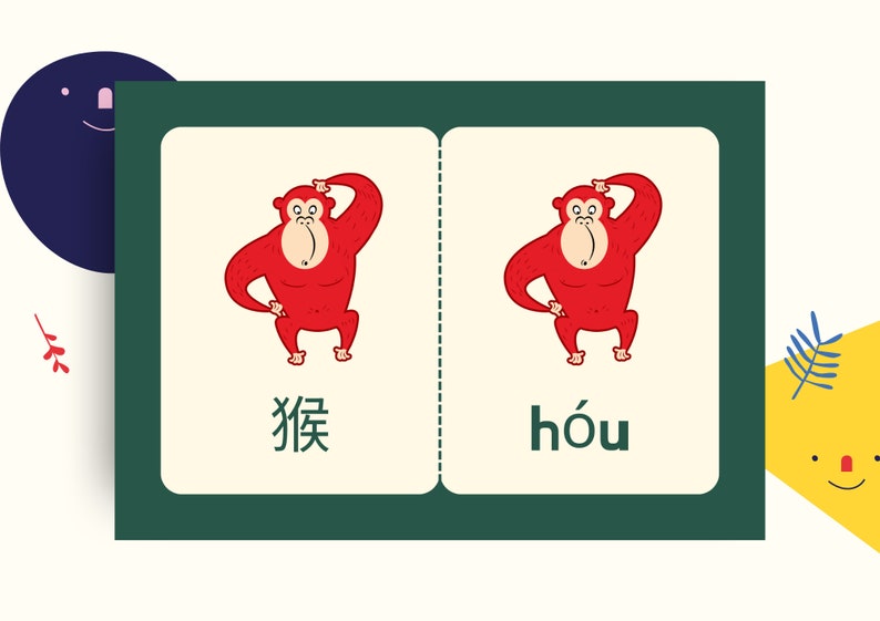 Chinese Zodiac Flashcards Learn the 12 Animal Signs in Mandarin With ...