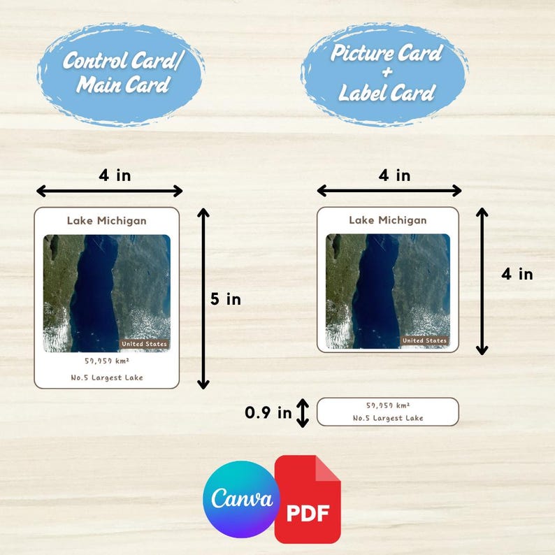 20 BIGGEST LAKES Flashcards | Vocabularies for Kids | Editable ...