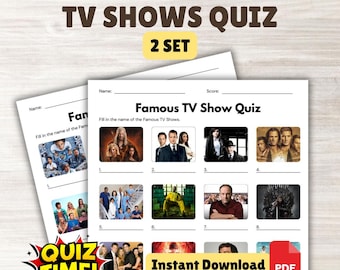 Famous TV SHOWS Picture Quiz with Answers (2 Set) | Trivia Quiz Game