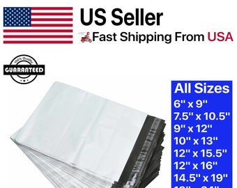 White Poly Mailers, Shipping Mailing Poly Bags, Envelopes, Wholesale Prices, Multiple Sizes 6x9 7.5x10.5 9x12 10x13 12x15.5 14.5x19 19x24