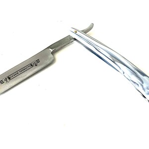Barber Straight Razor Marble Design Men&#39;s Razor Shavette Carbon Steel SPECIAL EDITION NEW